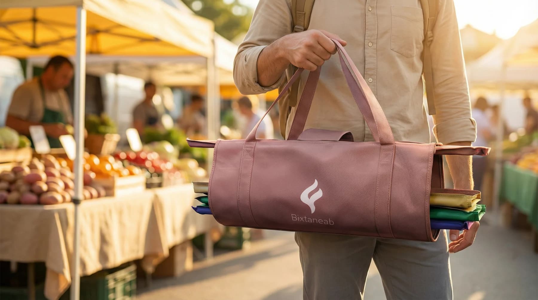 Lift & go — Sturdy handles let you carry two bags per hand. One trip from car to kitchen.
