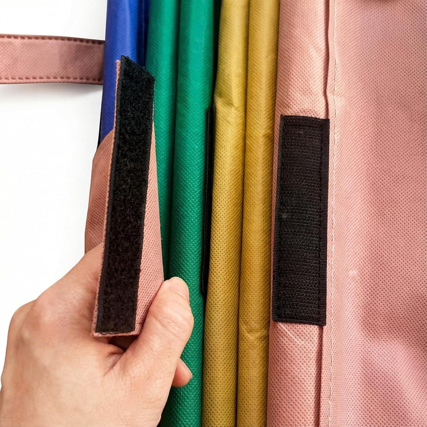 Lift & go — Sturdy handles let you carry two bags per hand. One trip from car to kitchen.